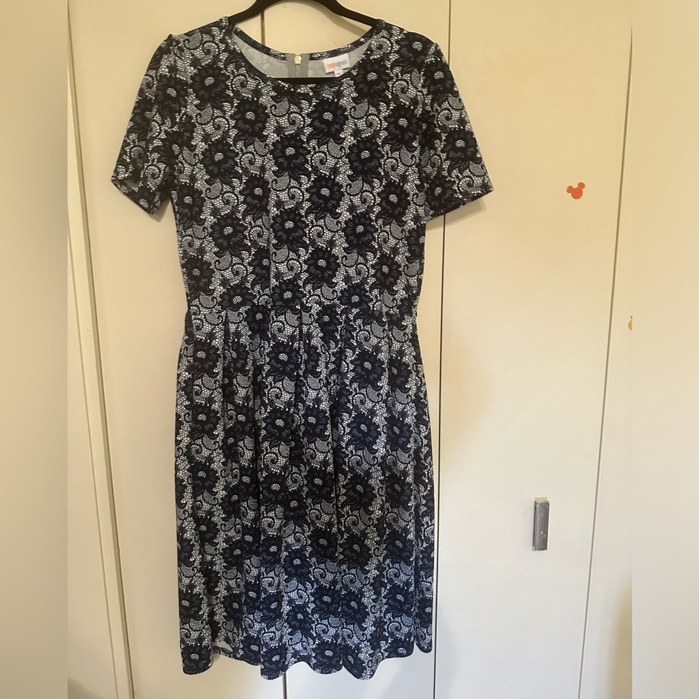Lularoe Lace Pattern Amelia Dress XL
